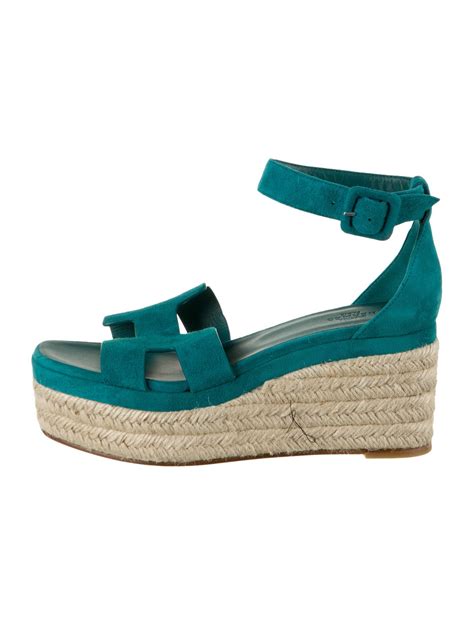 hermes suede elda sandals